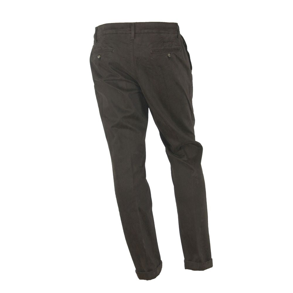 Elegant Brown Winter Trousers - SEHABRANDS