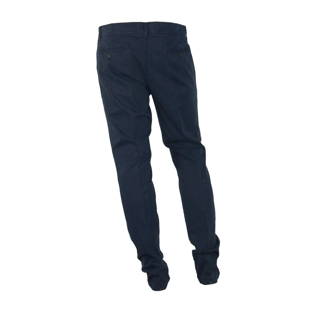 Elegant Blue Winter Trousers - SEHABRANDS