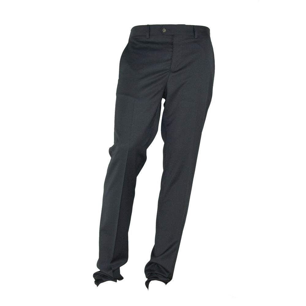 Elegant Italian Gray Trousers - SEHABRANDS