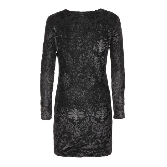 Elegant Long Sleeve Black Dress - SEHABRANDS