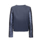 Blue Cotton Women Sweater - SEHABRANDS