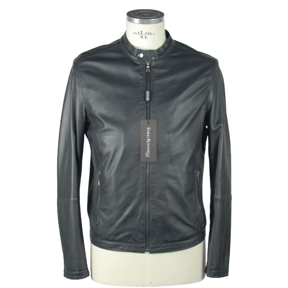 Sapphire Elegance Leather Jacket - SEHABRANDS