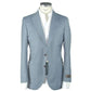 Light Blue Wool Men Blazer - SEHABRANDS