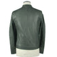 Emerald Elegance Leather Jacket - SEHABRANDS