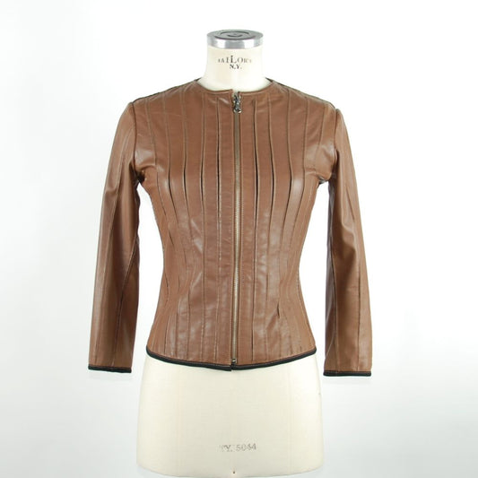 Brown Leather Women Jacket - SEHABRANDS