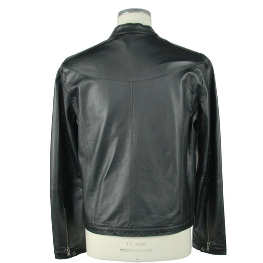 Sleek Leather Black Jacket - SEHABRANDS