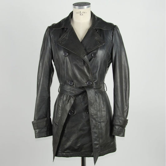 Brown Leather Women's Coat - SEHABRANDS