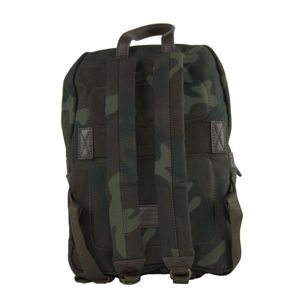 Green Cotton Men Backpack - SEHABRANDS