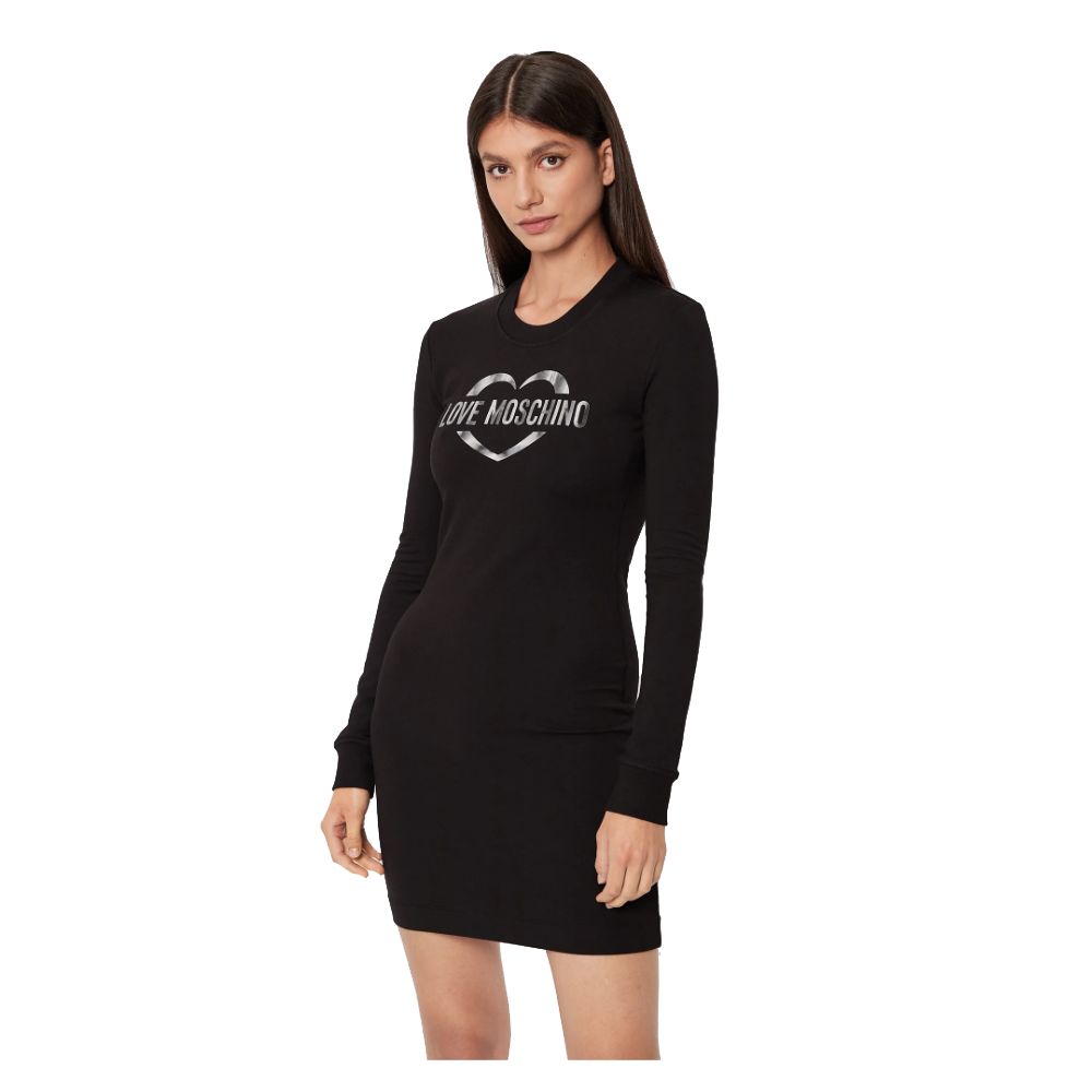 Chic Cotton Blend Logo Dress - SEHABRANDS