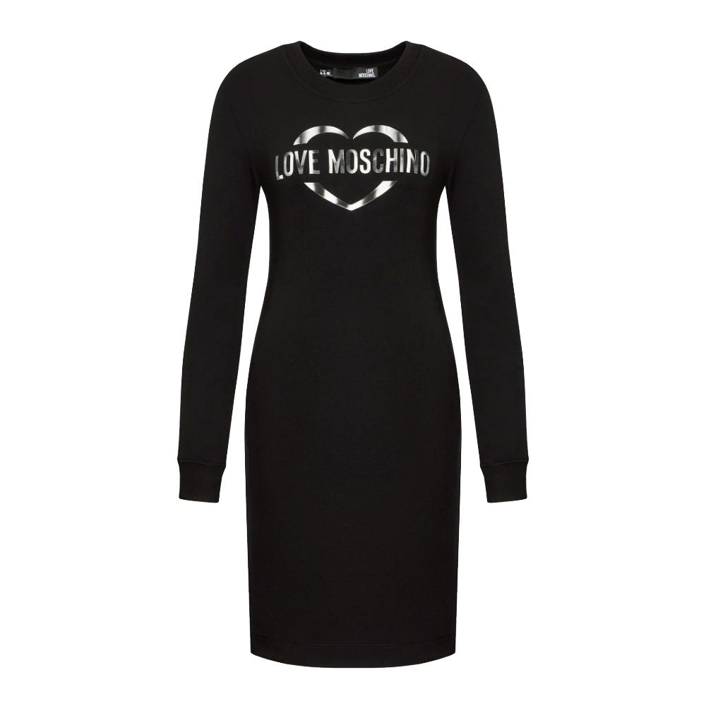 Chic Cotton Blend Logo Dress - SEHABRANDS