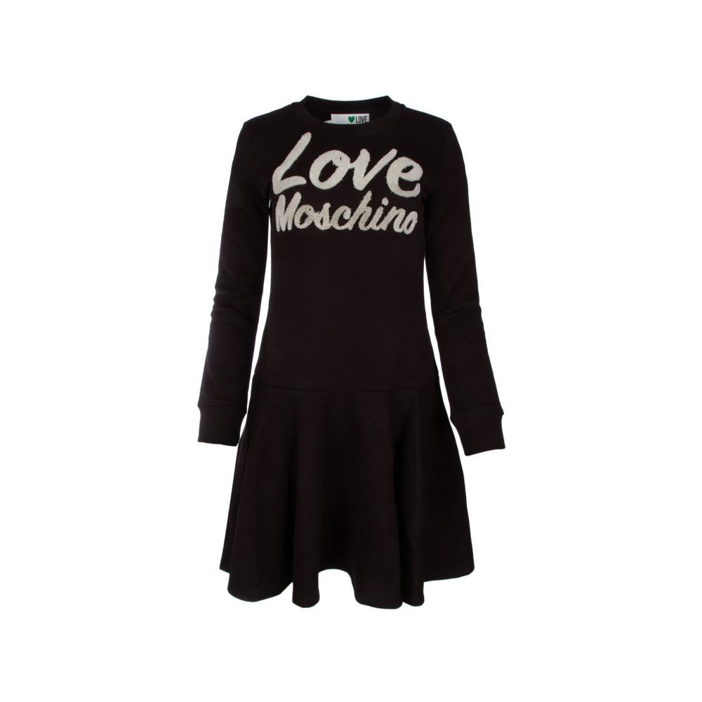 Chic Embossed Logo Cotton Blend Dress - SEHABRANDS