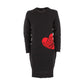 Chic Heart Pattern Knit Wool-Blend Dress - SEHABRANDS