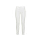 White High-Waisted Slim Denim Trousers - SEHABRANDS