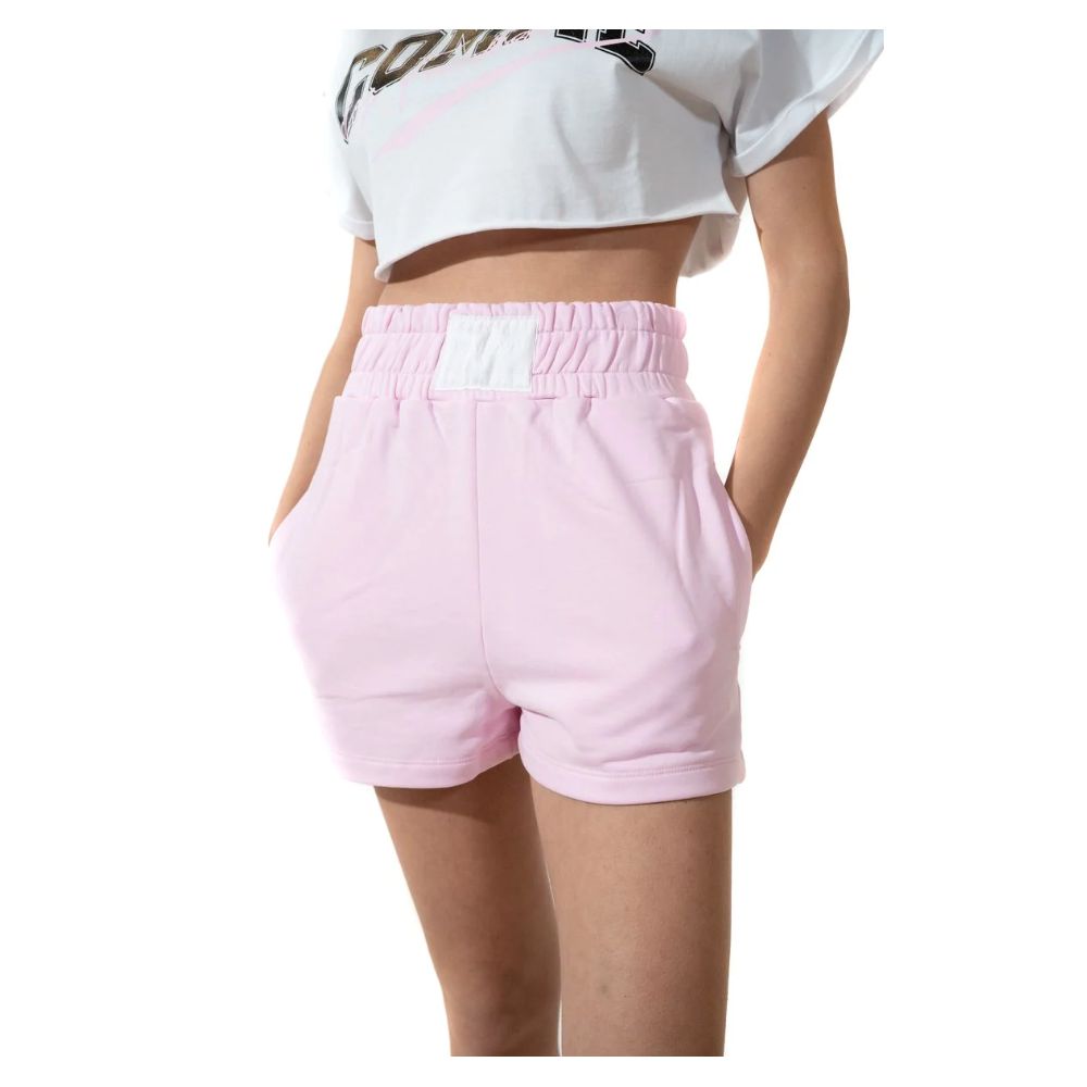 Chic Stretch Cotton Logo Shorts - SEHABRANDS