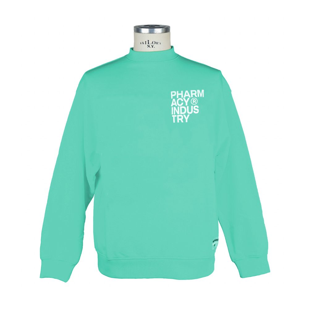 Chic Green Logo Crewneck Sweatshirt - SEHABRANDS