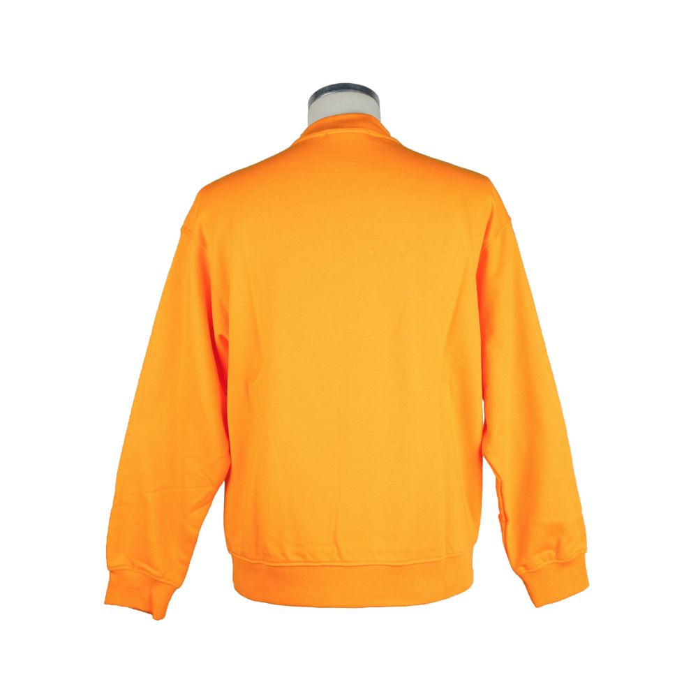 Chic Orange Logo Crewneck Sweatshirt - SEHABRANDS