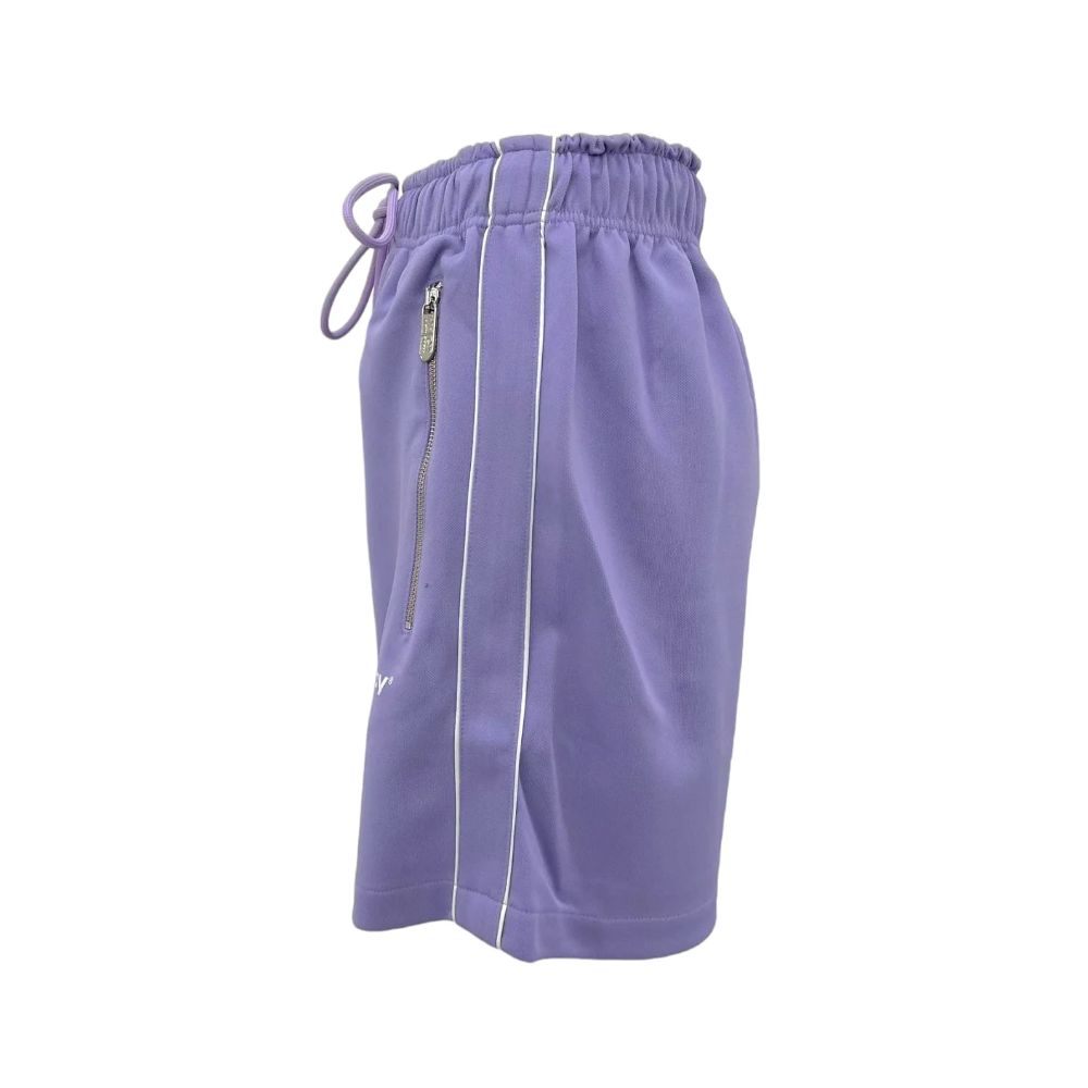 Chic Purple Bermuda Shorts with Side Stripes - SEHABRANDS