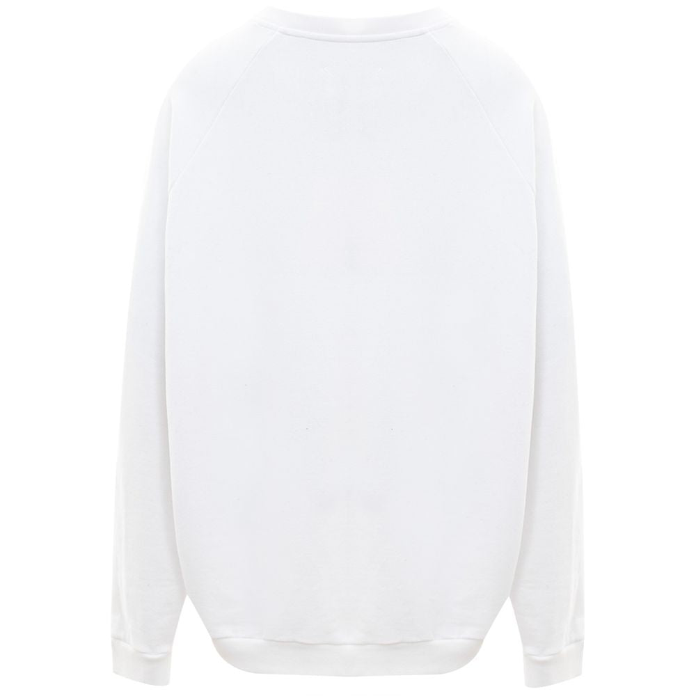 Elegant Cotton Knit Sweater in Pristine White - SEHABRANDS