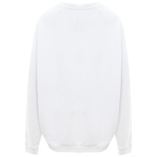 Elegant Cotton Knit Sweater in Pristine White - SEHABRANDS