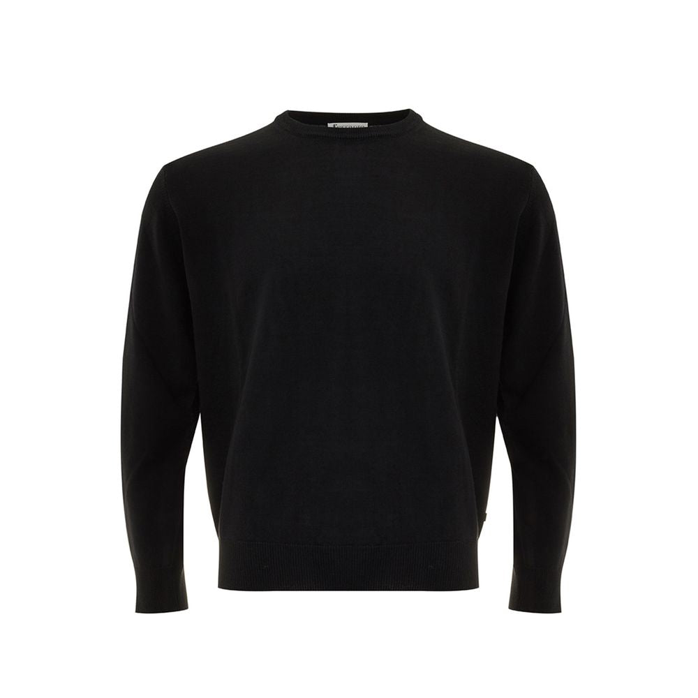 Elegant Black Wool Sweater for Men - SEHABRANDS