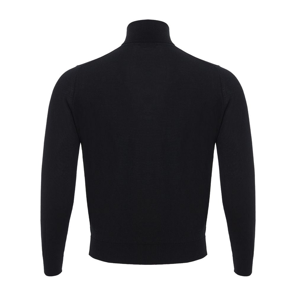 Italian Cashmere Luxury Black Sweater - SEHABRANDS