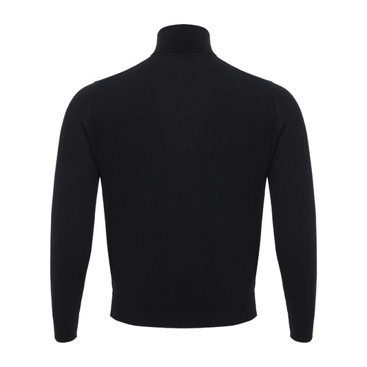 Italian Cashmere Luxury Black Sweater - SEHABRANDS