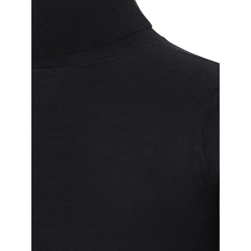 Italian Cashmere Luxury Black Sweater - SEHABRANDS