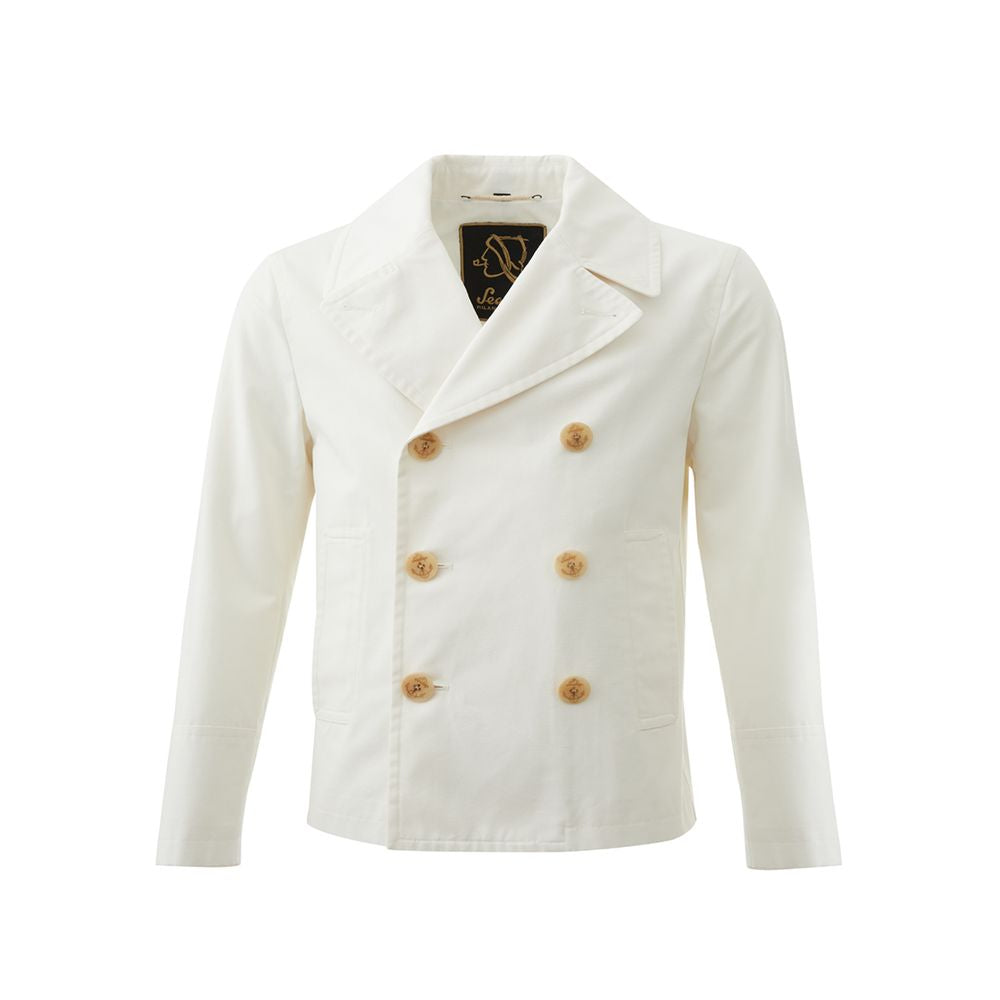 Elegant White Polyamide Jacket - SEHABRANDS