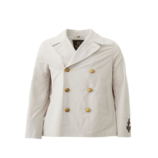 Pristine White Polyester Jacket - SEHABRANDS