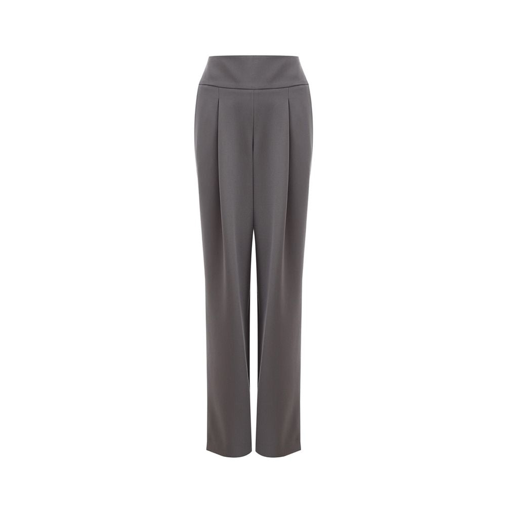 Chic Gray Wool Trousers for Sophisticated Style - SEHABRANDS