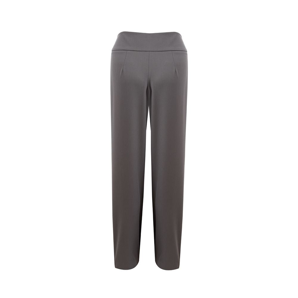 Chic Gray Wool Trousers for Sophisticated Style - SEHABRANDS