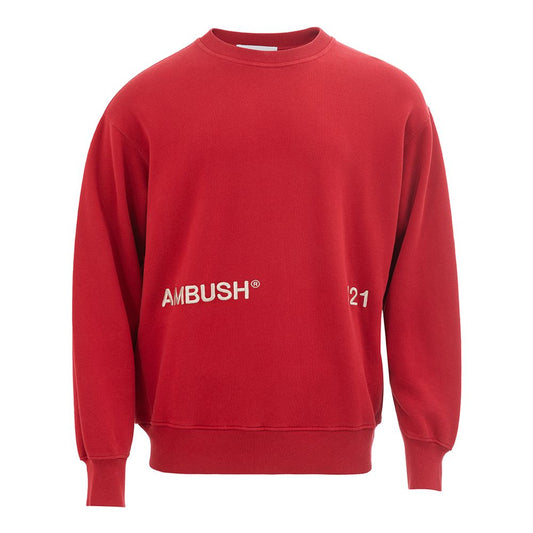 Elevated Red Cotton Sweater - SEHABRANDS