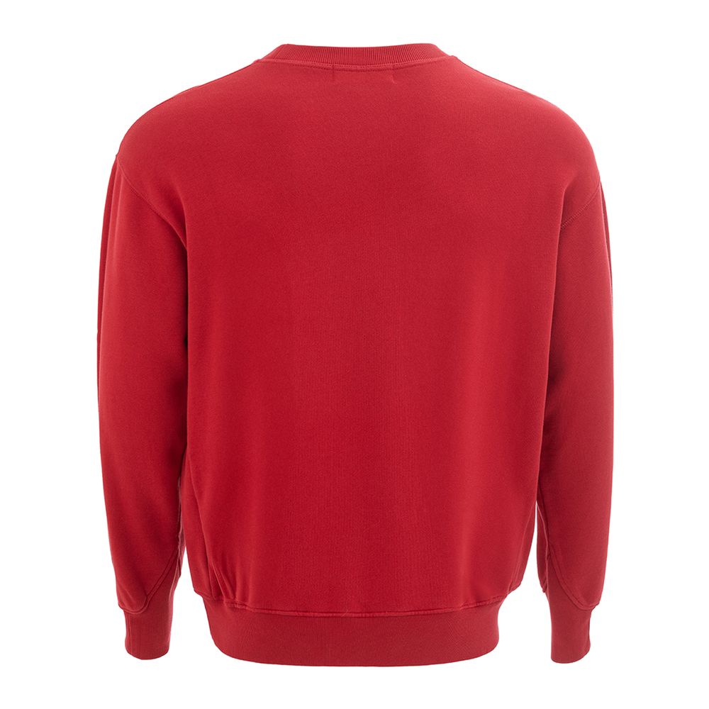 Elevated Red Cotton Sweater - SEHABRANDS