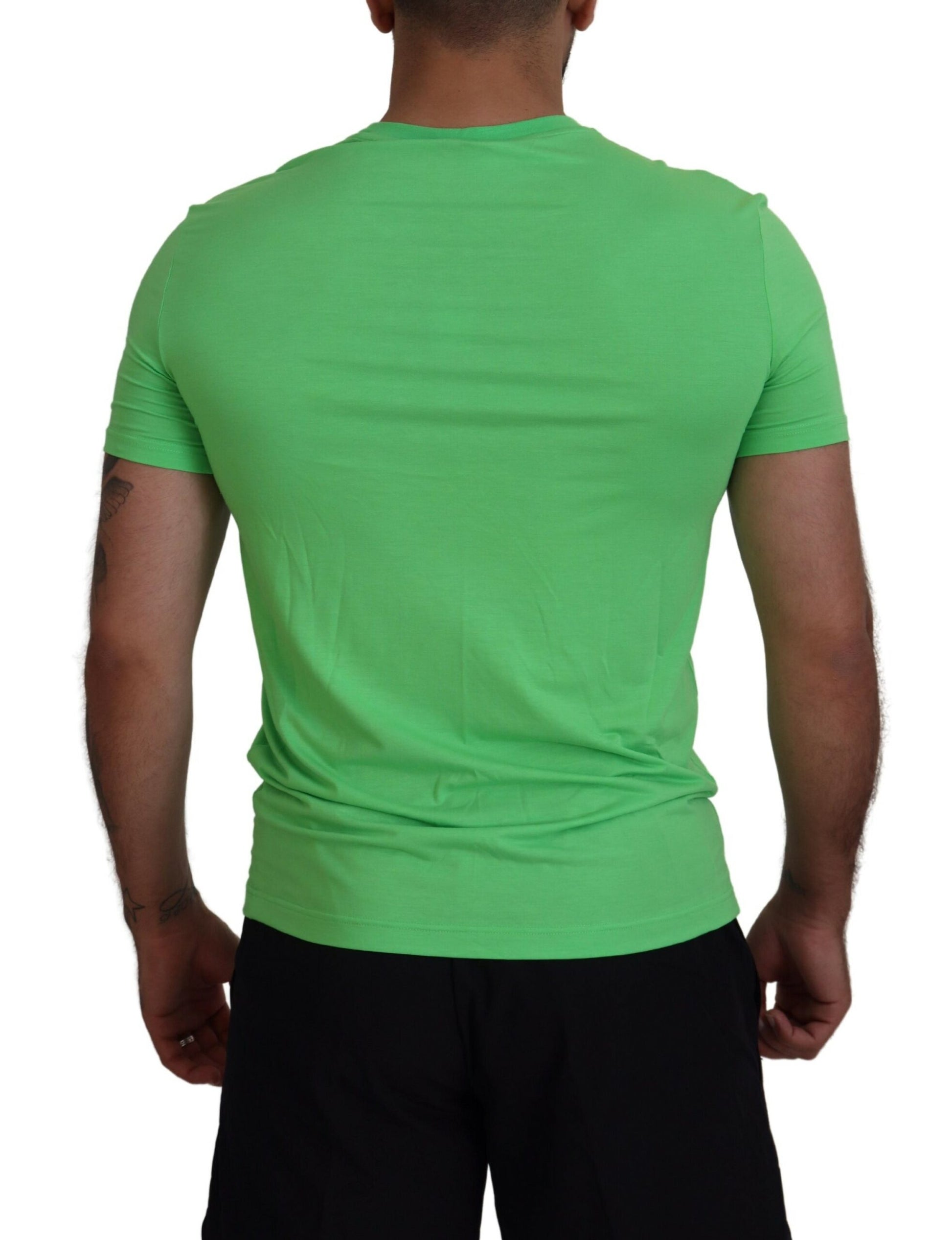 Green Modal Short Sleeves Crewneck T-shirt - SEHABRANDS