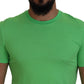 Green Modal Short Sleeves Crewneck T-shirt - SEHABRANDS