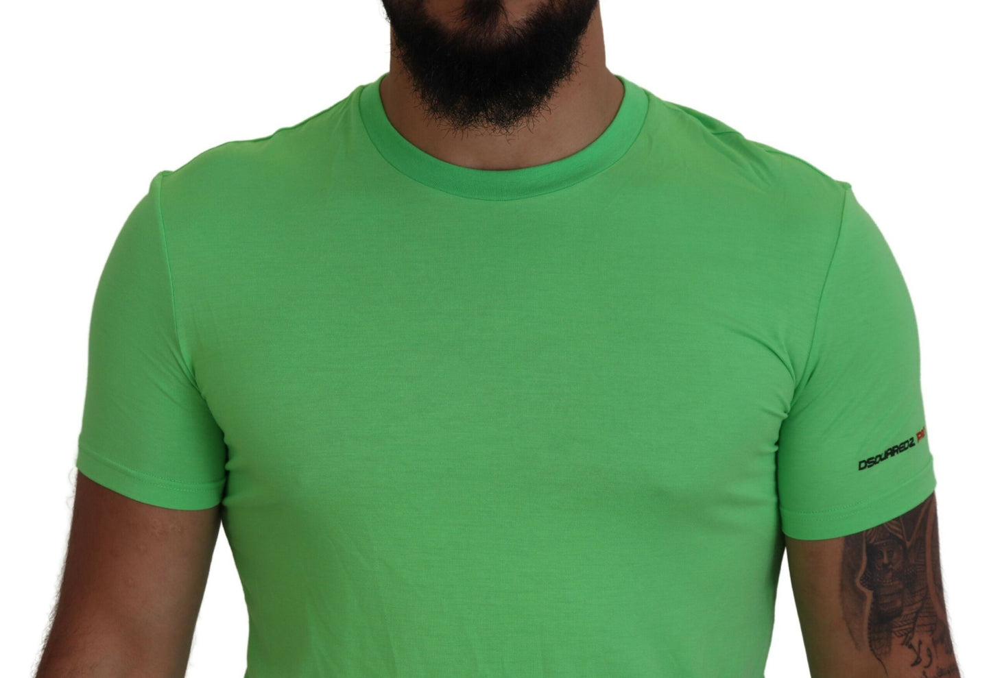 Green Modal Short Sleeves Crewneck T-shirt - SEHABRANDS