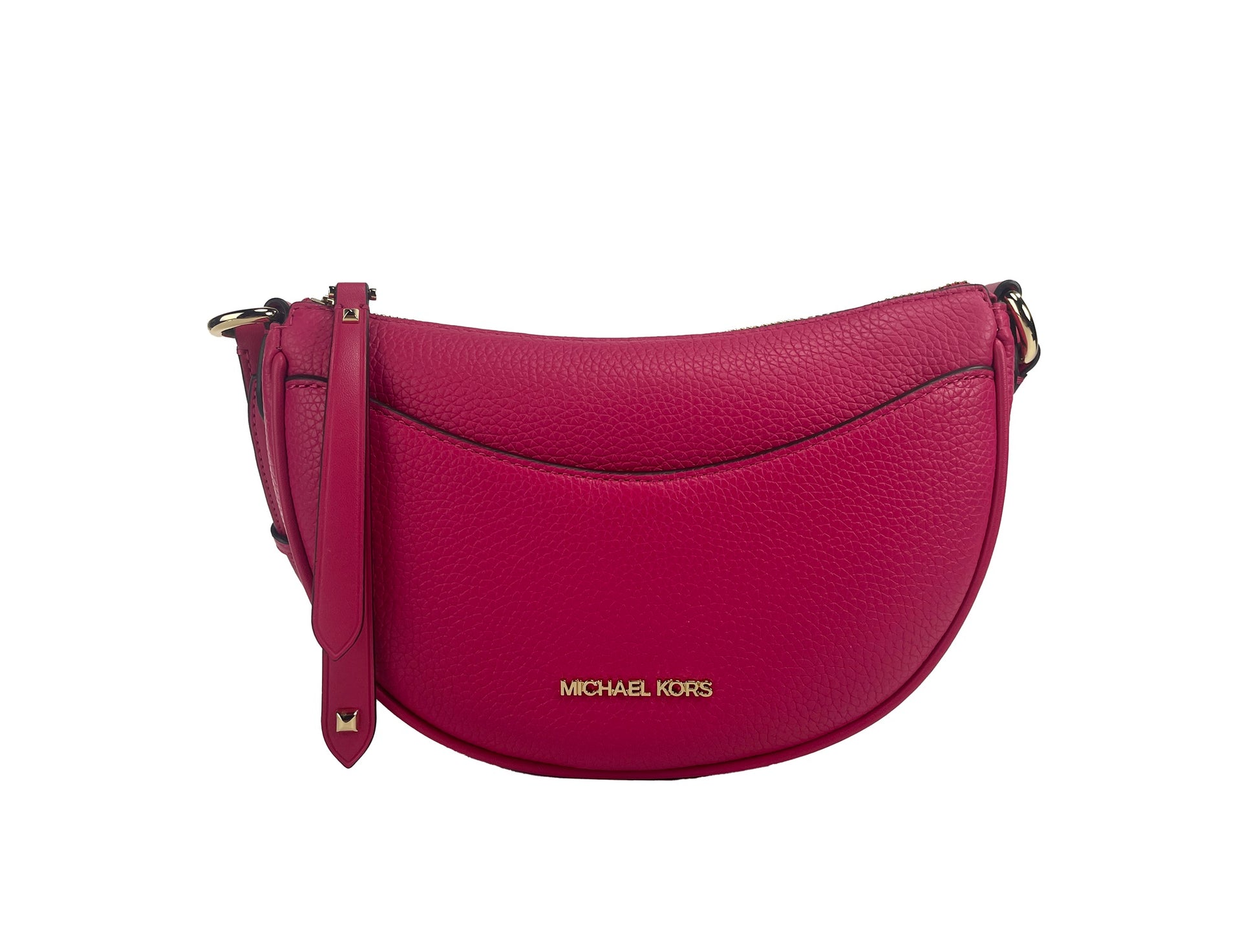 Dover Small Pink Half Moon Crossbody Bag Purse - SEHABRANDS