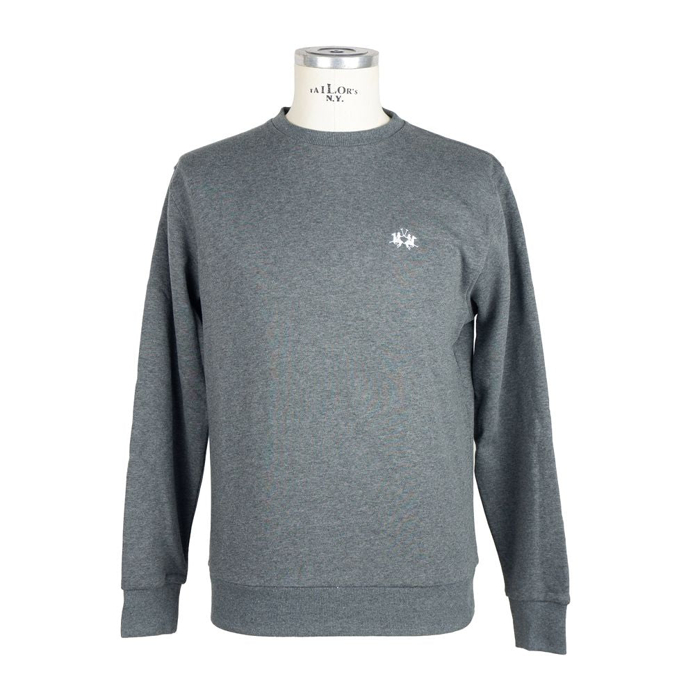 Gray Cotton Men Sweater - SEHABRANDS