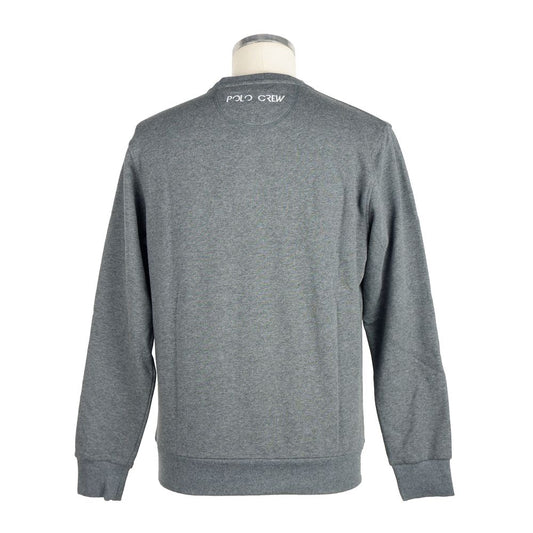 Gray Cotton Men Sweater - SEHABRANDS