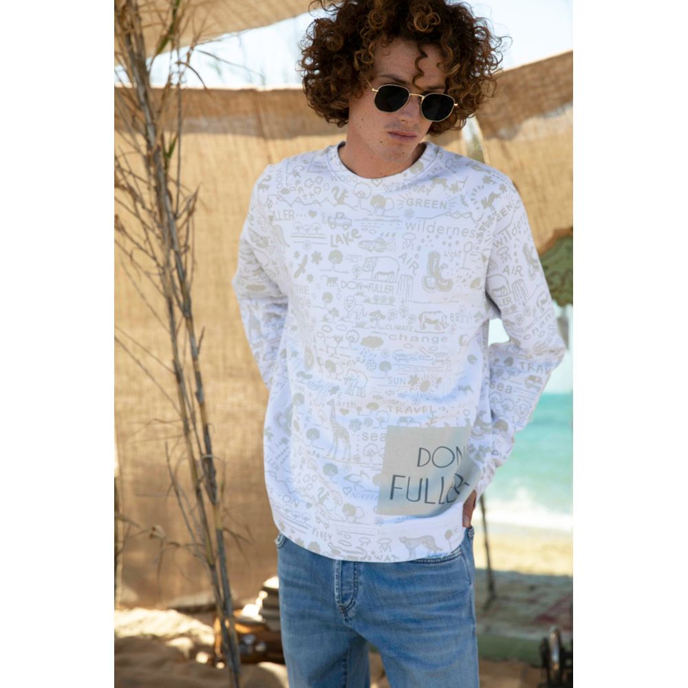 White Cotton Men Sweater - SEHABRANDS