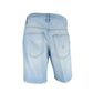 Light Blue Cotton Men Bermuda Shorts - SEHABRANDS