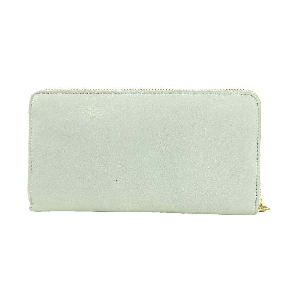 Gray Calfskin Women Wallet - SEHABRANDS