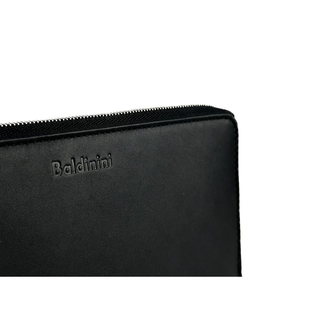 Elegant Black Leather Travel Organizer - SEHABRANDS