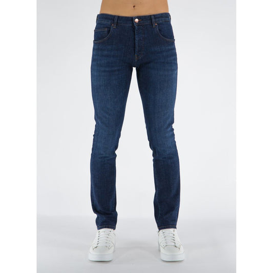 Blue Cotton Men's Jeans - SEHABRANDS