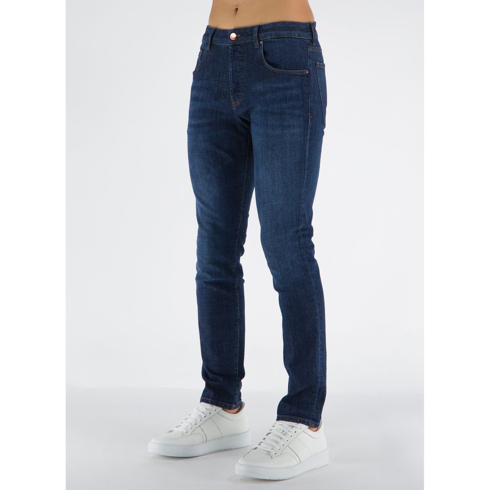 Blue Cotton Men's Jeans - SEHABRANDS