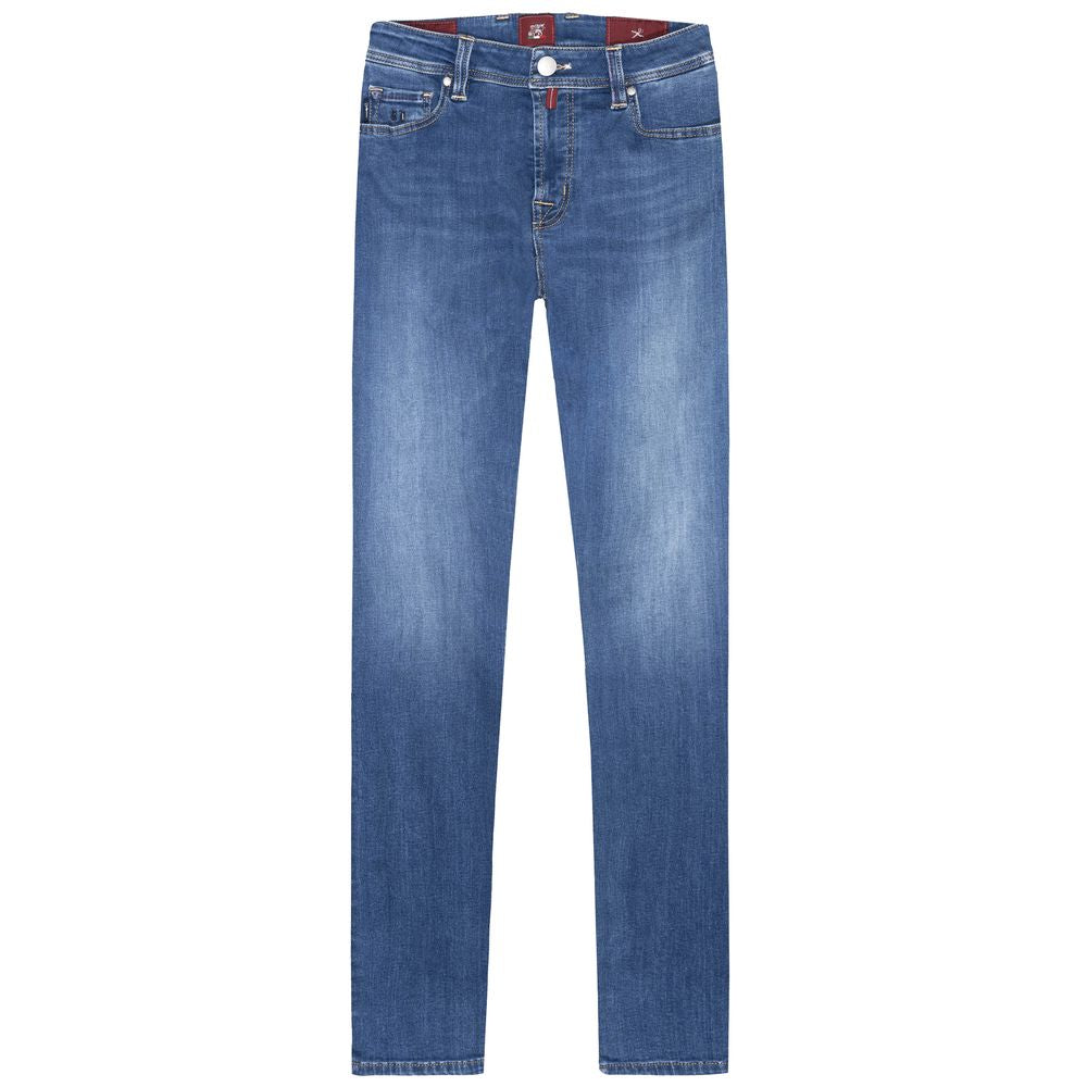 Light Blue Cotton Men Jean - SEHABRANDS