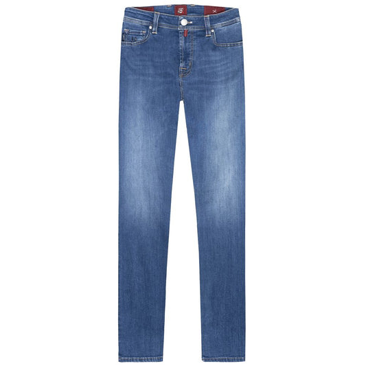 Light Blue Cotton Men Jean - SEHABRANDS