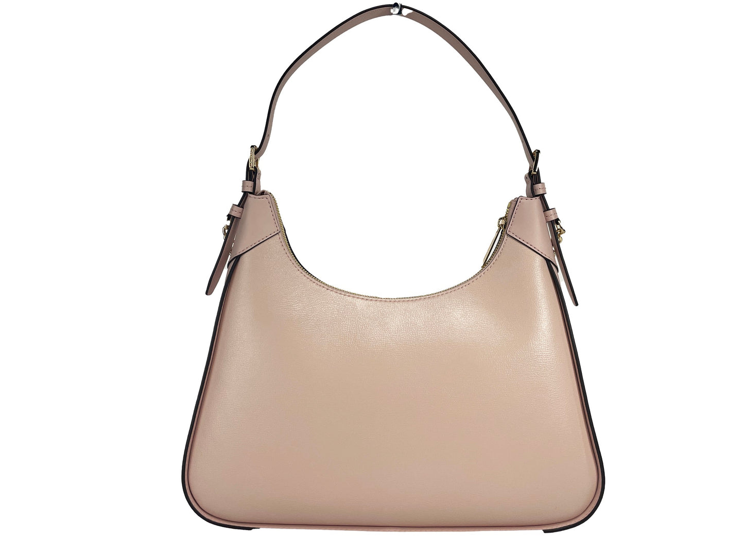 Wilma Large Smooth Leather Chain Shoulder Bag Purse Powder Blush - SEHABRANDS