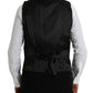 Dolce & Gabbana Black Silk Waistcoat Dress Formal Vest