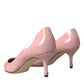 Dolce & Gabbana Light Pink Patent Leather Heels Pumps Shoes